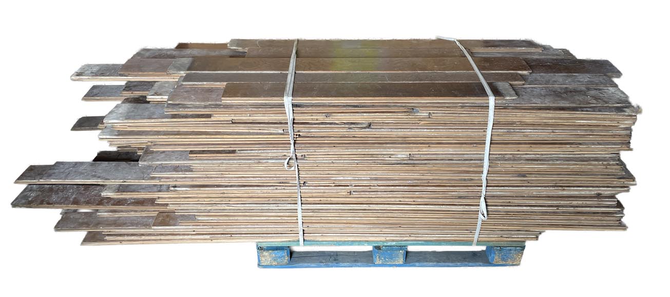 Set of 39 sqm of linear oak parquet flooring, wide planks-5