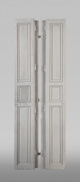 Set of Five Pairs of Folding Interior Oak Shutters-2