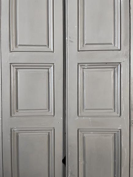 Set of Five Pairs of Folding Interior Oak Shutters-4