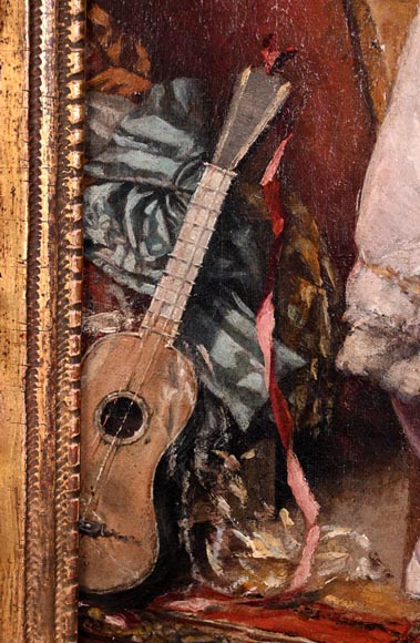 oung Woman with Cockatoo — Painting by Joseph Henri CONDAMIN-5