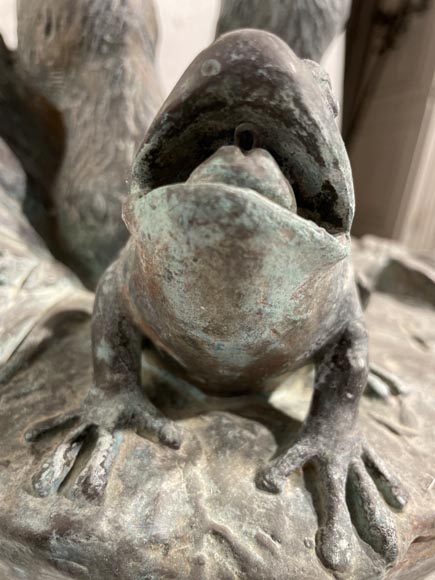 Bronze Fountain Sculpture, Italy, 19th Century Satyr Holding Ducks-9