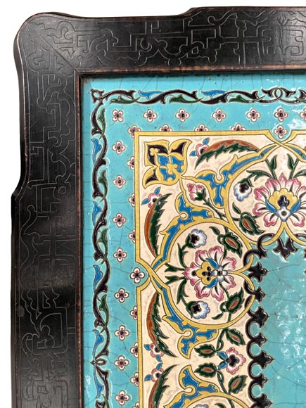 MARTIN-BREY, Japanese-style table with glazed earthenware top-5