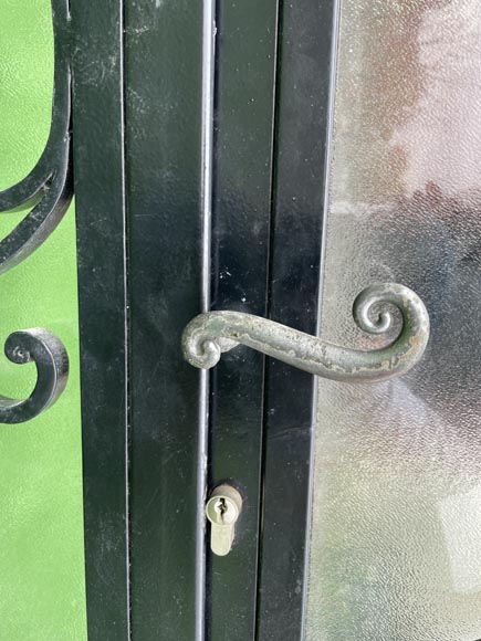 Cast Iron and Glass Exterior Door-4