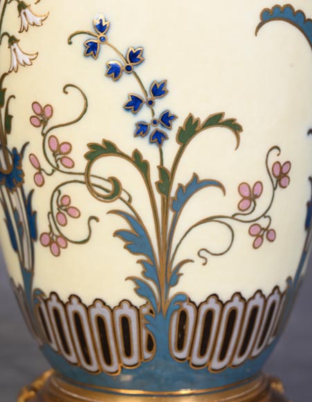CARRIER-BELLEUSE Albert-Ernest — Enameled Porcelain Covered Vase from Sèvres-7