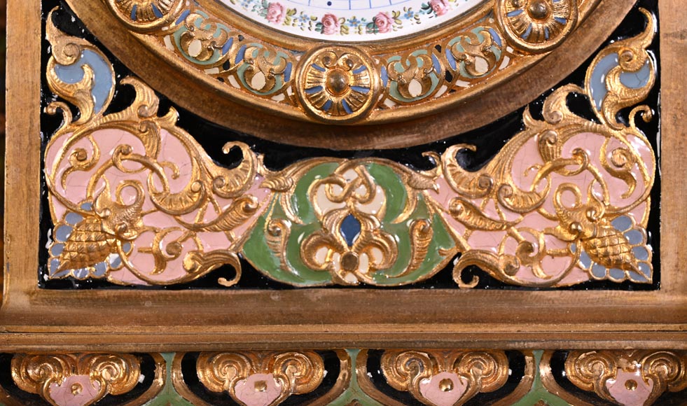 Persian-style double-sided clock and garnitures, Charles Stanislas MATIFAT, dated 1851-8