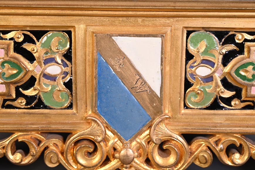 Persian-style double-sided clock and garnitures, Charles Stanislas MATIFAT, dated 1851-11