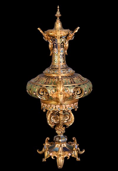 Persian-style double-sided clock and garnitures, Charles Stanislas MATIFAT, dated 1851-15