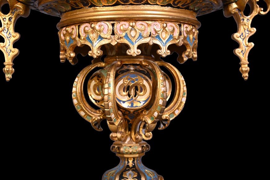 Persian-style double-sided clock and garnitures, Charles Stanislas MATIFAT, dated 1851-18