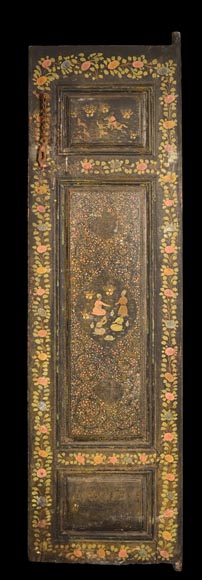 Qajar Art, Set of doors decorated with major scenes of Persian life, late 19th century-9