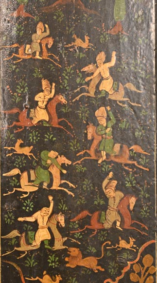 Qajar Art, Set of doors decorated with major scenes of Persian life, late 19th century-19