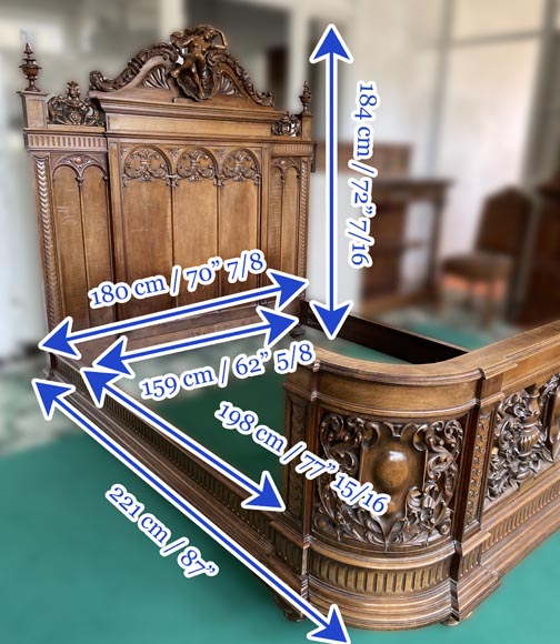 Louis MALARD, walnut bedroom set-15