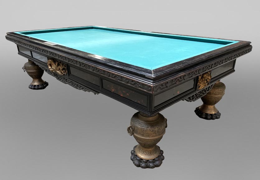 F. GERDERÈS – Japanese-style billiard table in gilded and carved wood-0
