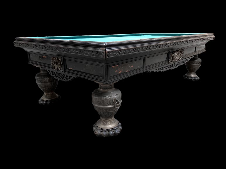 F. GERDERÈS – Japanese-style billiard table in gilded and carved wood-2