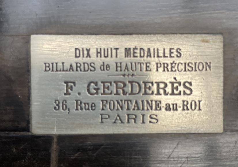 F. GERDERÈS – Japanese-style billiard table in gilded and carved wood-7