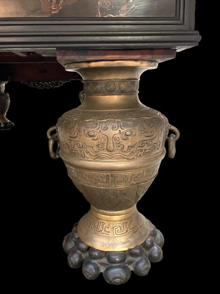 F. GERDERÈS – Japanese-style billiard table in gilded and carved wood-9