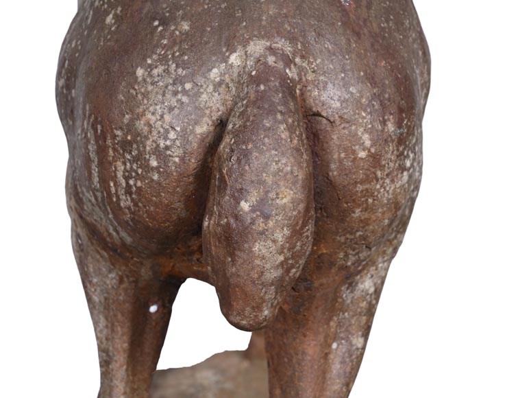 Cast iron statue of a doe, 19th century-8