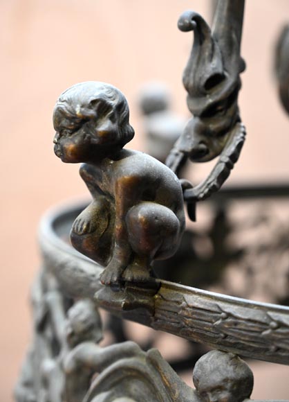 Neo-Renaissance bronze chandelier-3