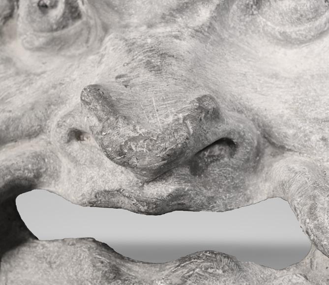 Regence-style lead grotesque fountain mask-3