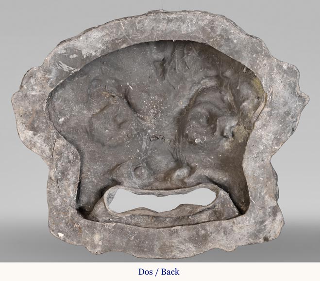 Regence-style lead grotesque fountain mask-5