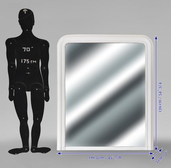 Louis XVI style trumeau decorated with pearls, with rounded corners-5