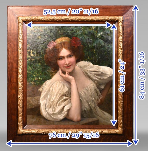 Portrait of a Young Woman by Leopold Franz Kowalski-8