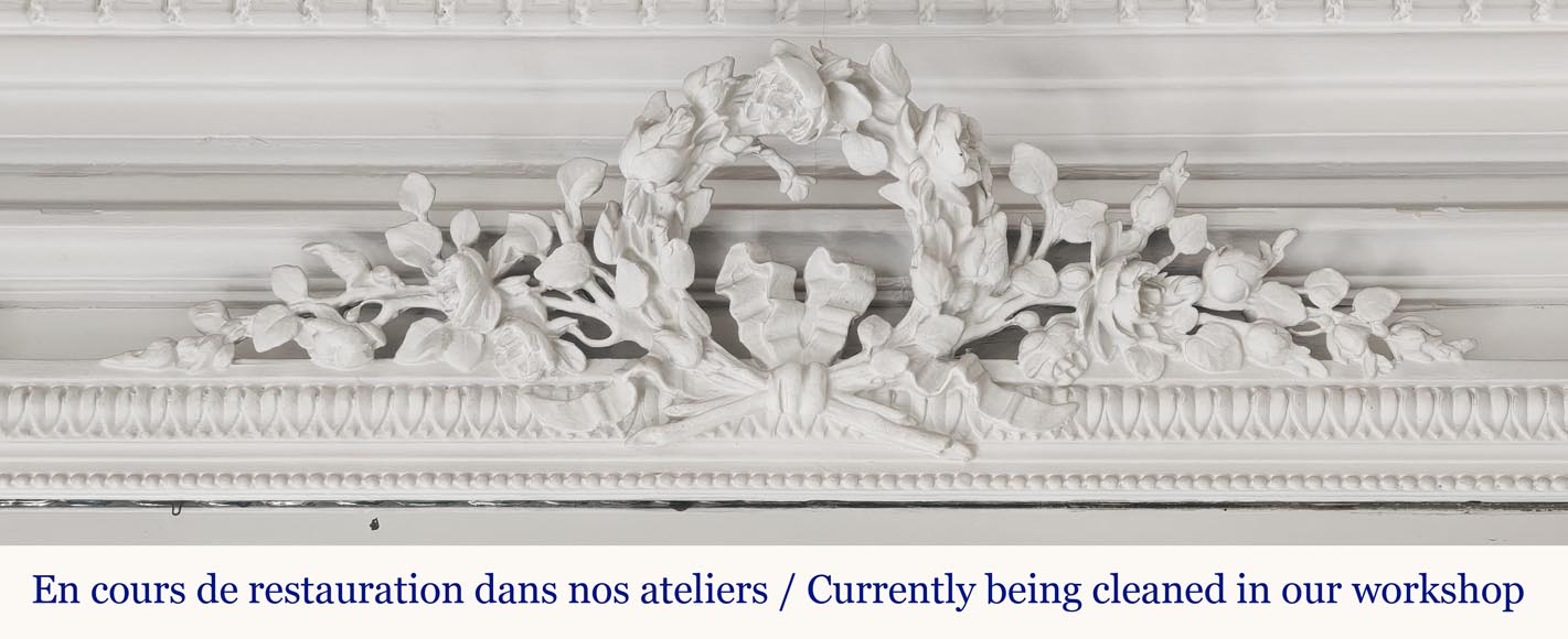 Louis XVI style trumeau decorated with a plant crown-1