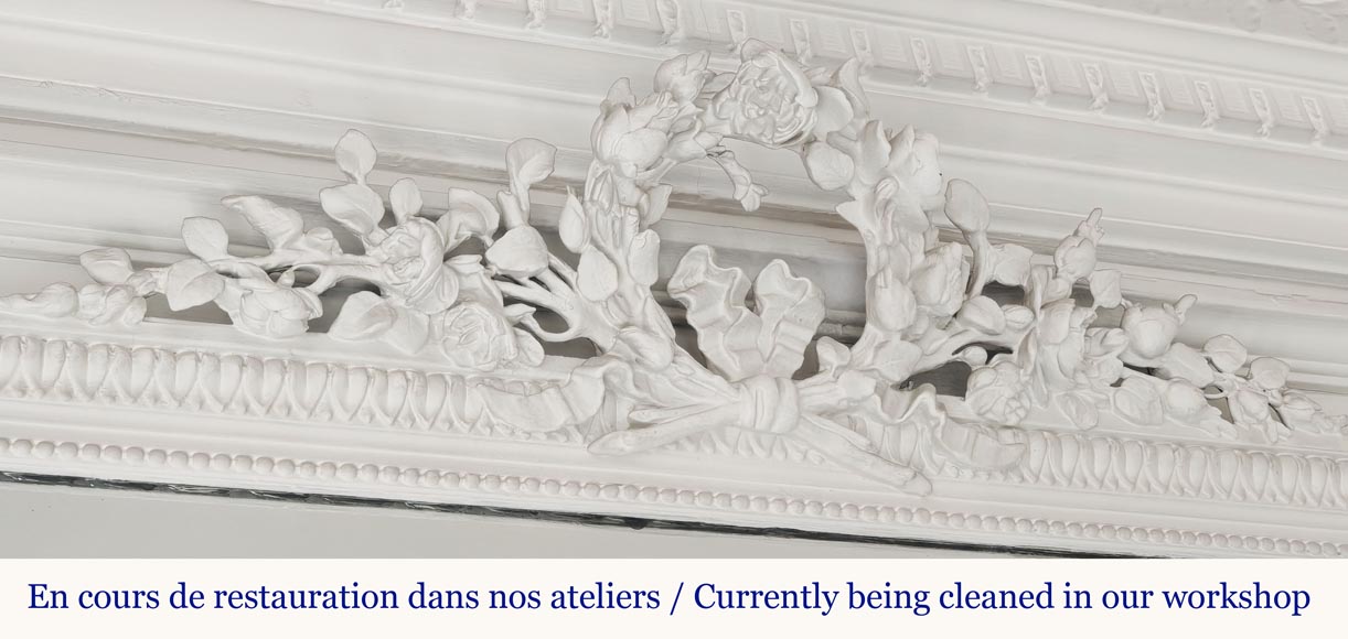 Louis XVI style trumeau decorated with a plant crown-2