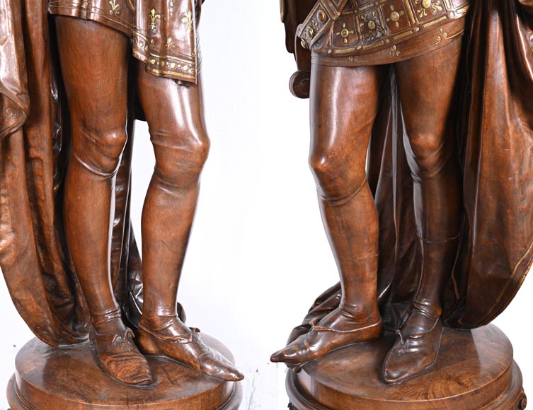 GUÉRET FRÈRES (cabinetmakers) and CARRIER-BELLEUSE (model by), Pair of 