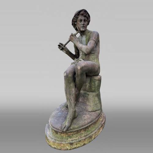 Foundry DURENNE – Young Shepherd Daphnis Playing the Flute