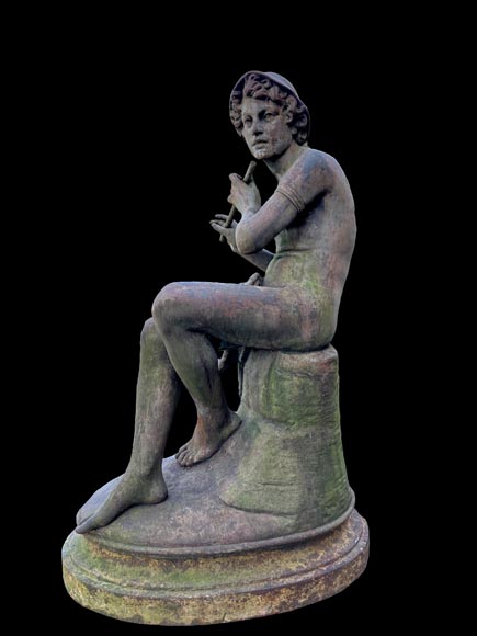Foundry DURENNE – Young Shepherd Daphnis Playing the Flute-1