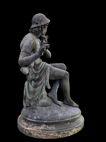 Foundry DURENNE – Young Shepherd Daphnis Playing the Flute-2