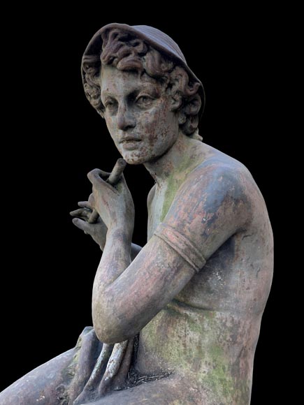 Foundry DURENNE – Young Shepherd Daphnis Playing the Flute-3