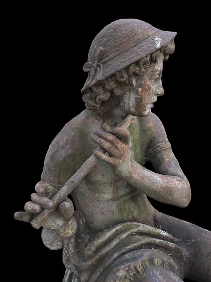 Foundry DURENNE – Young Shepherd Daphnis Playing the Flute-4