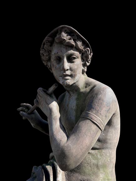 Foundry DURENNE – Young Shepherd Daphnis Playing the Flute-6