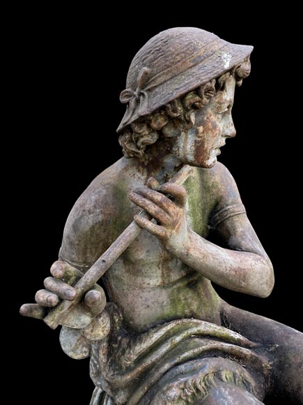 Foundry DURENNE – Young Shepherd Daphnis Playing the Flute-7