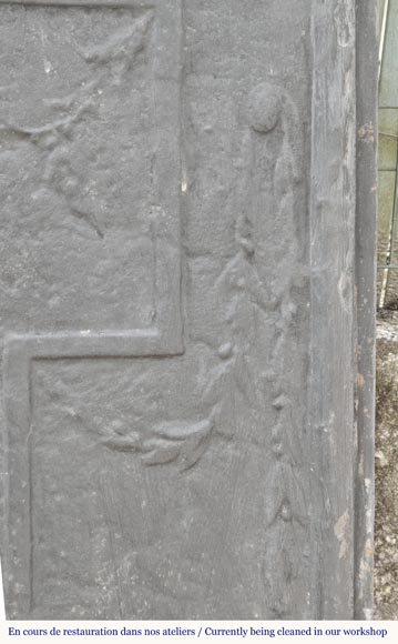 Louis XVI style fireplace plate, triumph of a king-3