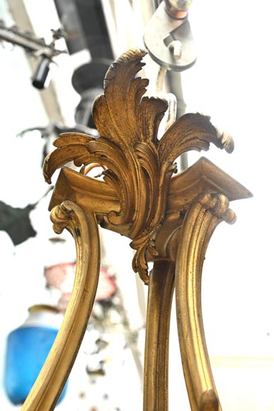 CAFFIERI (after). Exceptional Louis XV style bronze chandelier-2