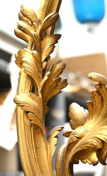 CAFFIERI (after). Exceptional Louis XV style bronze chandelier-4