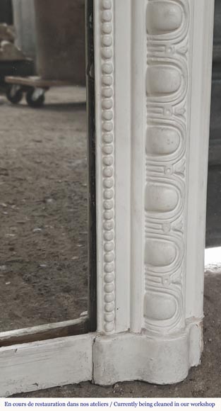  Napoleon III style trumeau with flowered shell-4