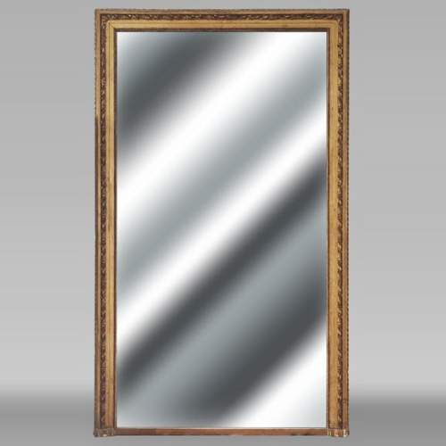 Louis XVI style gilded trumeau with plant decoration