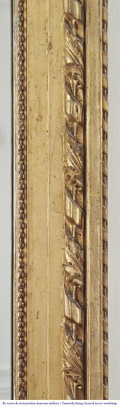 Louis XVI style gilded trumeau with plant decoration-1