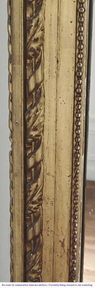 Louis XVI style gilded trumeau with plant decoration-3