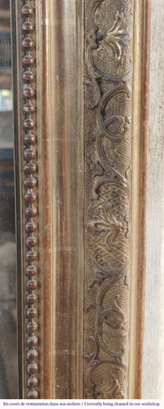  Regency style gilded trumeau, topped with a shell-5