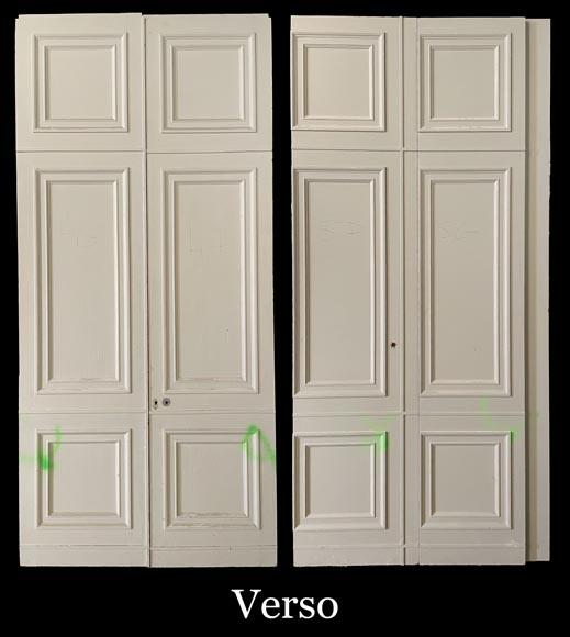 Pair of Double Doors with Architectural Surrounds, Louis XVI Style-8