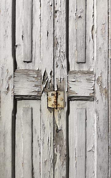 7 Pairs of Antique Shutters with Fixed Louvers-5