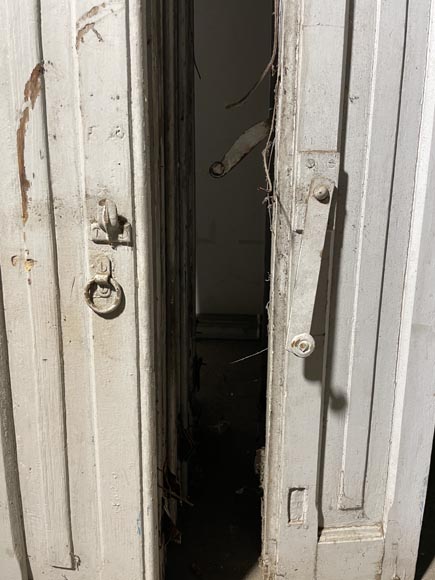 7 Pairs of Antique Shutters with Fixed Louvers-6