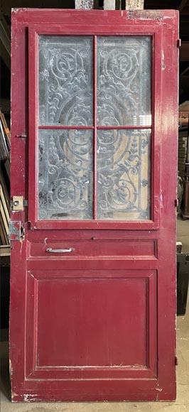 Entrance Door in Oak and Cast Iron, France, 19th Century-1