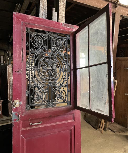 Entrance Door in Oak and Cast Iron, France, 19th Century-2