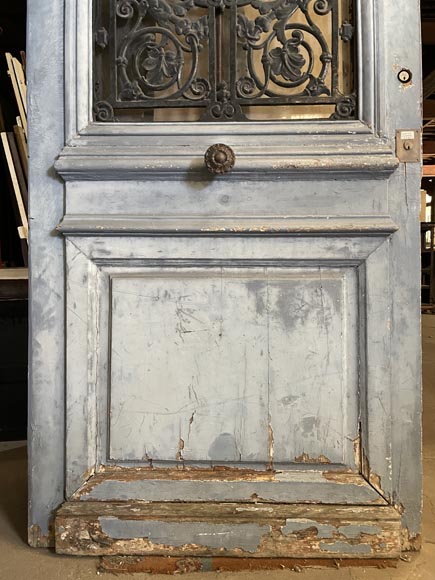 Entrance Door in Oak and Cast Iron, France, 19th Century-6