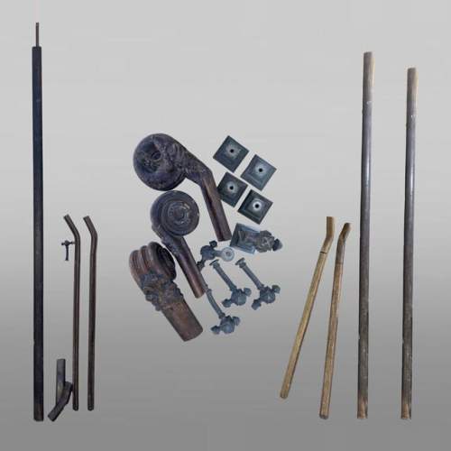 Carved Mahogany Stair Handrail, Napoleon III Period